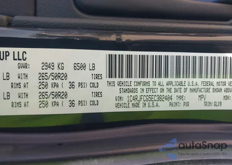 2014 Jeep Grand Cherokee Overland from USA, damaged, VIN 1C4RJFCG5EC382404